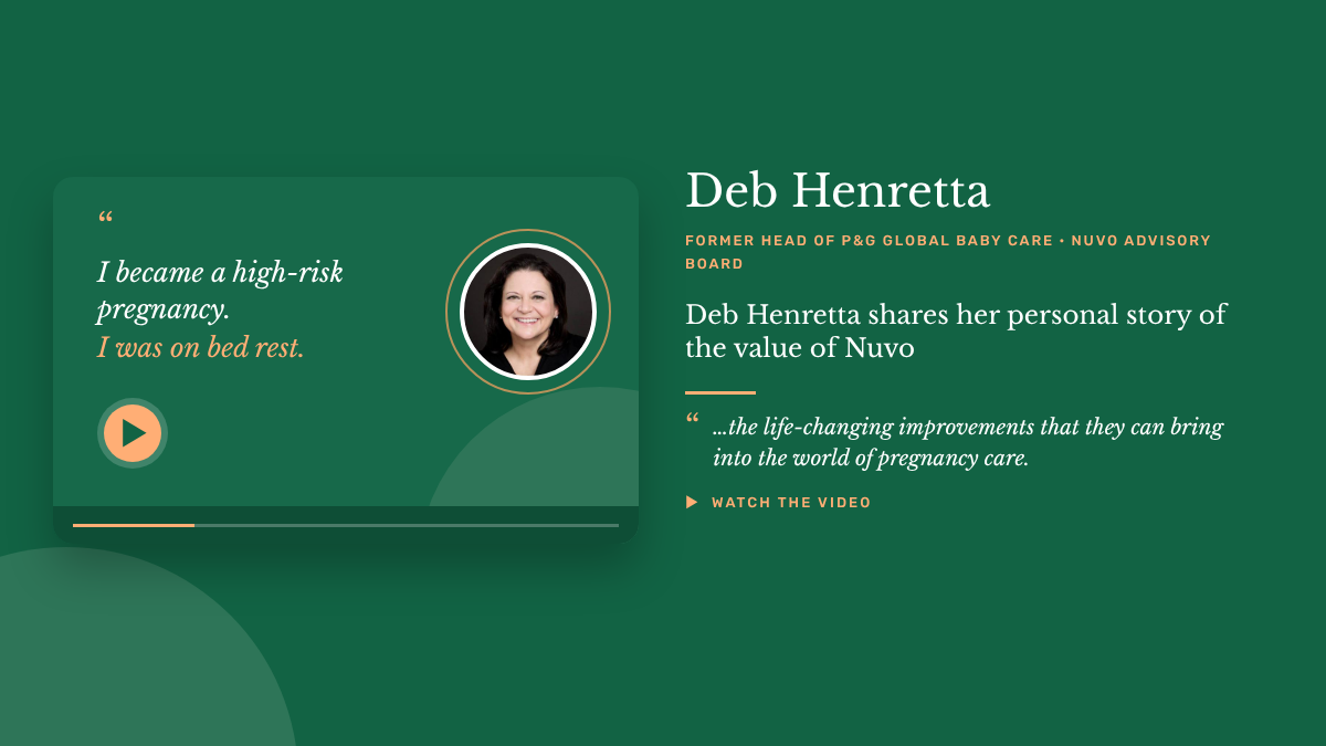 Deb Henretta, video: I became a high-risk pregnancy. I was on bed rest.